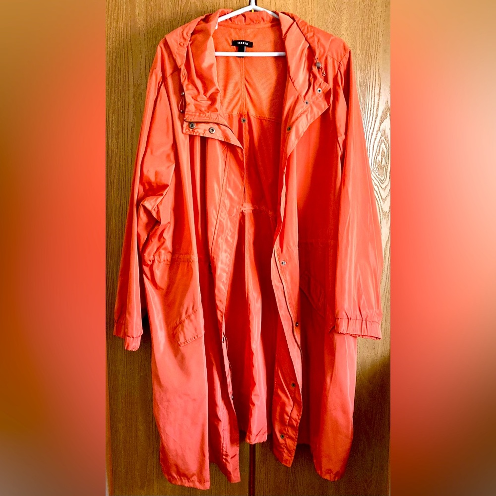 Torrid Pink Trench Coat with Water-Resistant Fabric